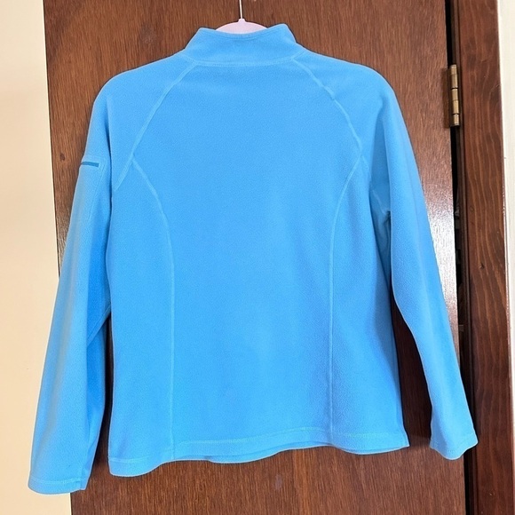 Ll bean light blue quarter zip pullover arm pocket fleece polyester - Picture 2 of 5